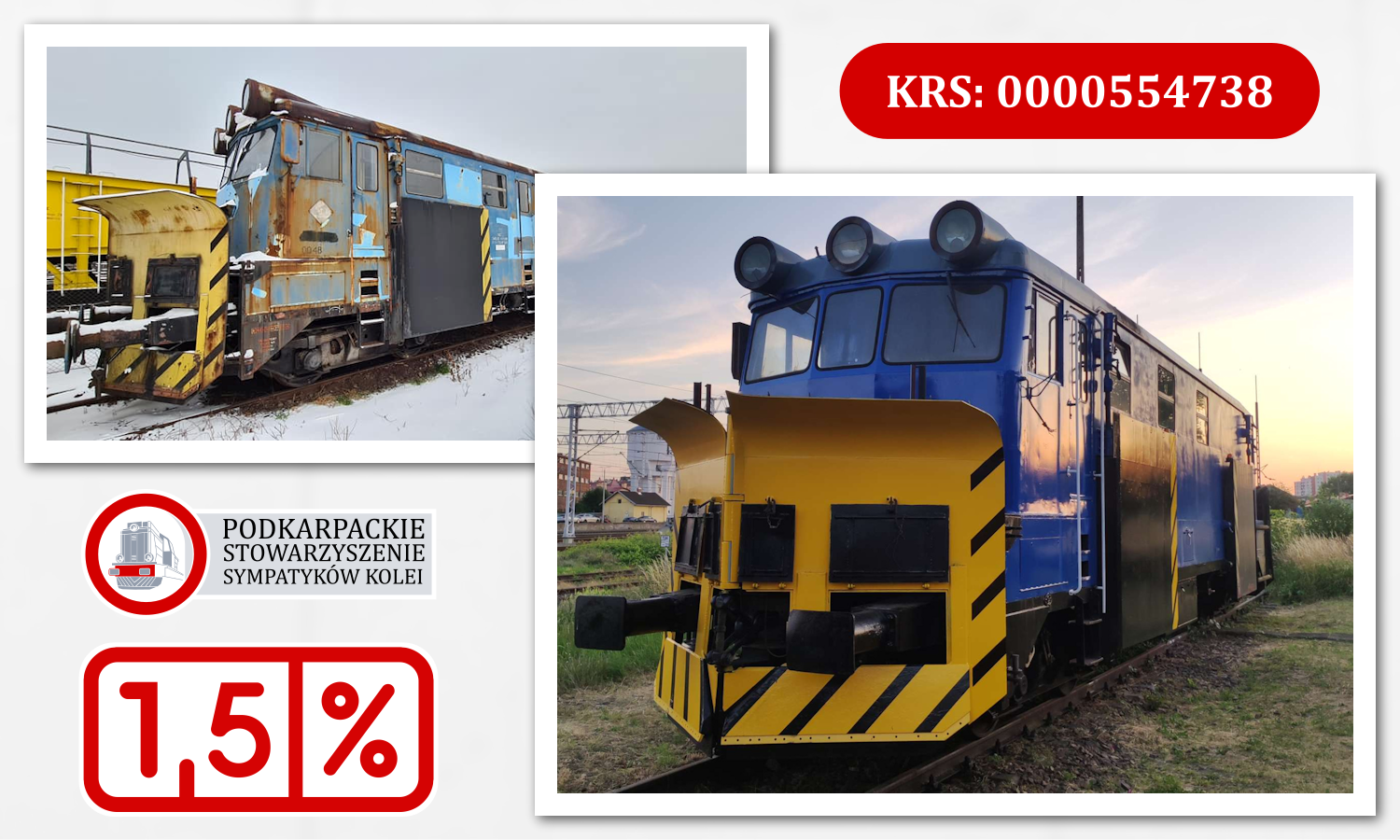 Przekaż 1,5% podatku na rzecz ochrony dziedzictwa kolejowego Podkarpacia
